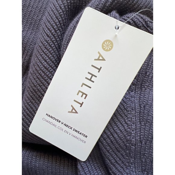 Athleta Hanover V-Neck Sweater S NWT in Plum - Picture 7 of 10